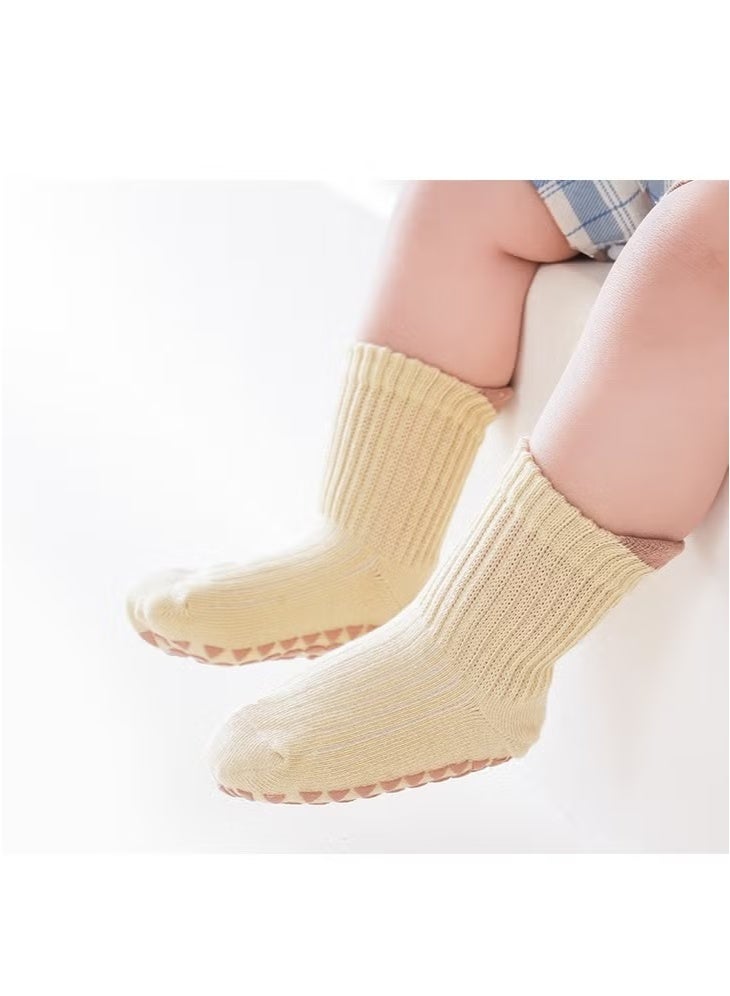 Newborn Anti-slip Glue Loose-top Socks Baby Floor Socks 3 Pairs - Image 3