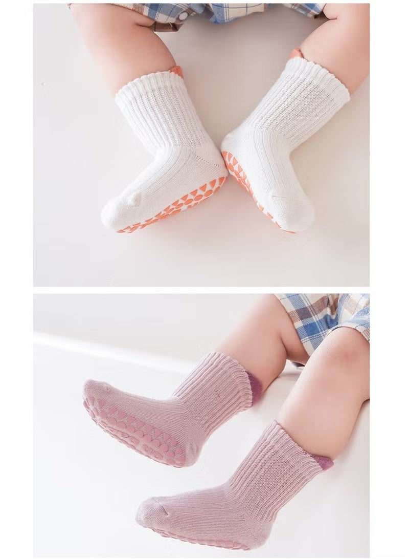 Newborn Anti-slip Glue Loose-top Socks Baby Floor Socks 3 Pairs - Image 2
