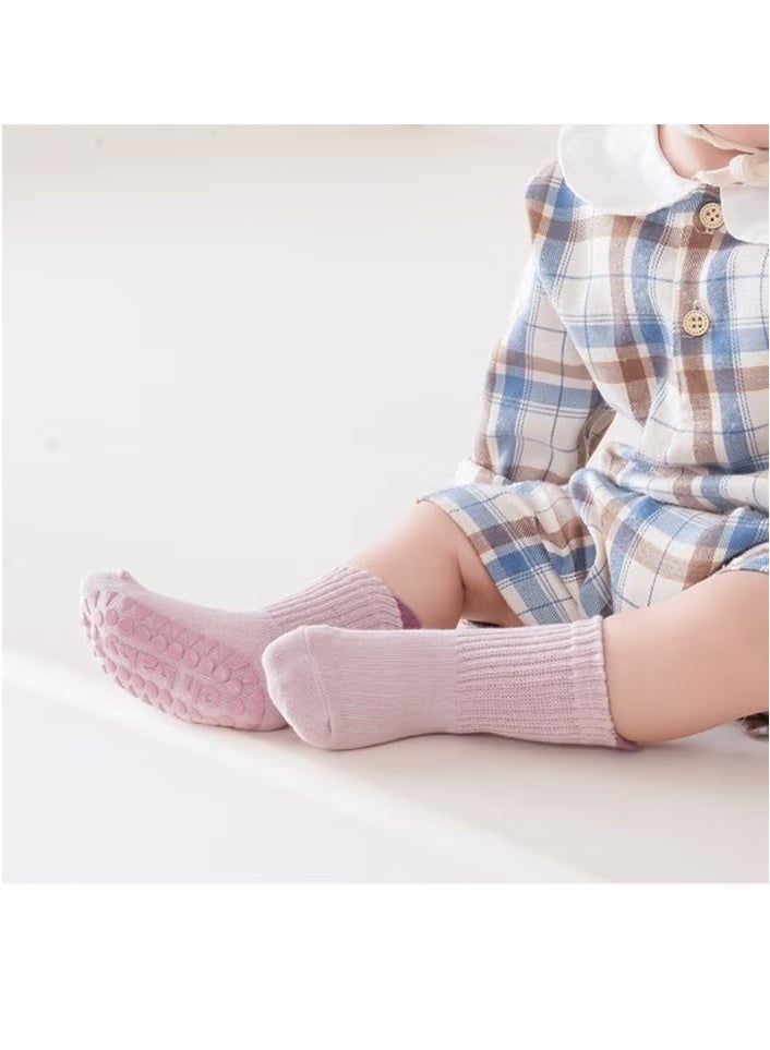 Newborn Anti-slip Glue Loose-top Socks Baby Floor Socks 3 Pairs - Image 5