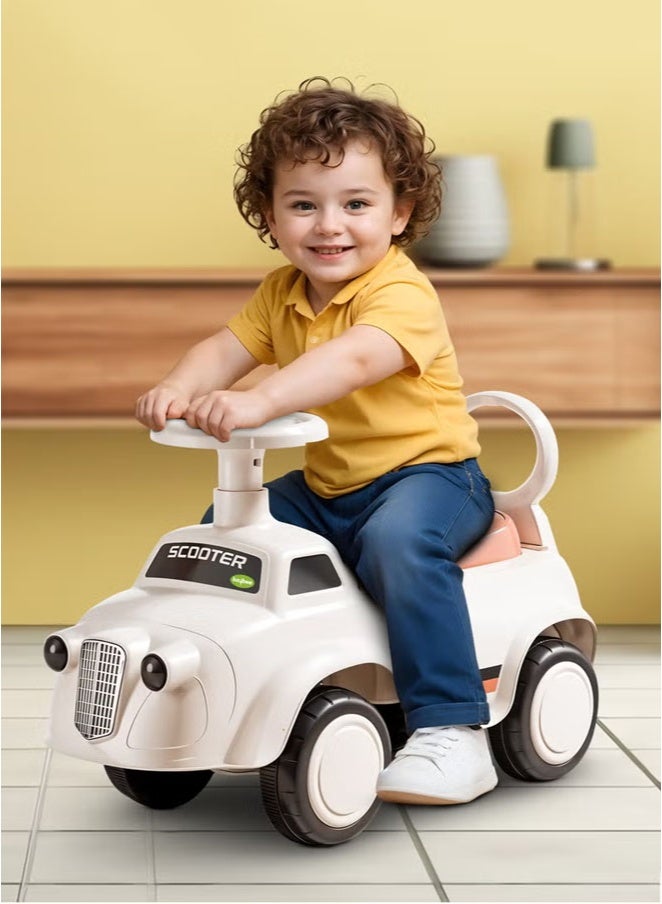 Baby Ride on Car for Kids With Push Handle And Musical Steering Lights Music Backrest & Storage Space Wheel for Boys & Girls Cool Baby for Kids Toddlers 1 to 3 Years Boys Girls Perfect Birthday Gift for Boys & Girls Cool Baby Pink  - Image 3