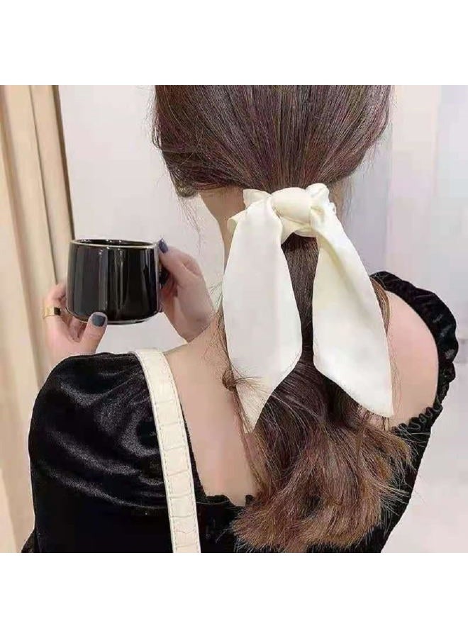 Guqqeuc Chiffon Scrunchies with Knotted Ribbon Tails - Ponytail Holders for Women and Girls, 3 Pcs - Image 5