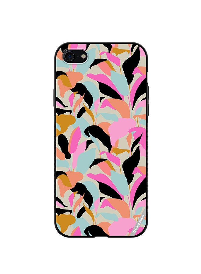 VR CREATIVE Protective Case Cover For Apple iPhone SE (2022) Elegant Botanical Leaves Abstract Seamless Pattern Design Multicolour - Image 1