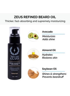 Zeus Everyday Beard Care Kit - Natural Beard Wash, Refined Beard Oil & Moisturizing Beard Balm - Made In Usa (Vanilla Rum)  - Image 3