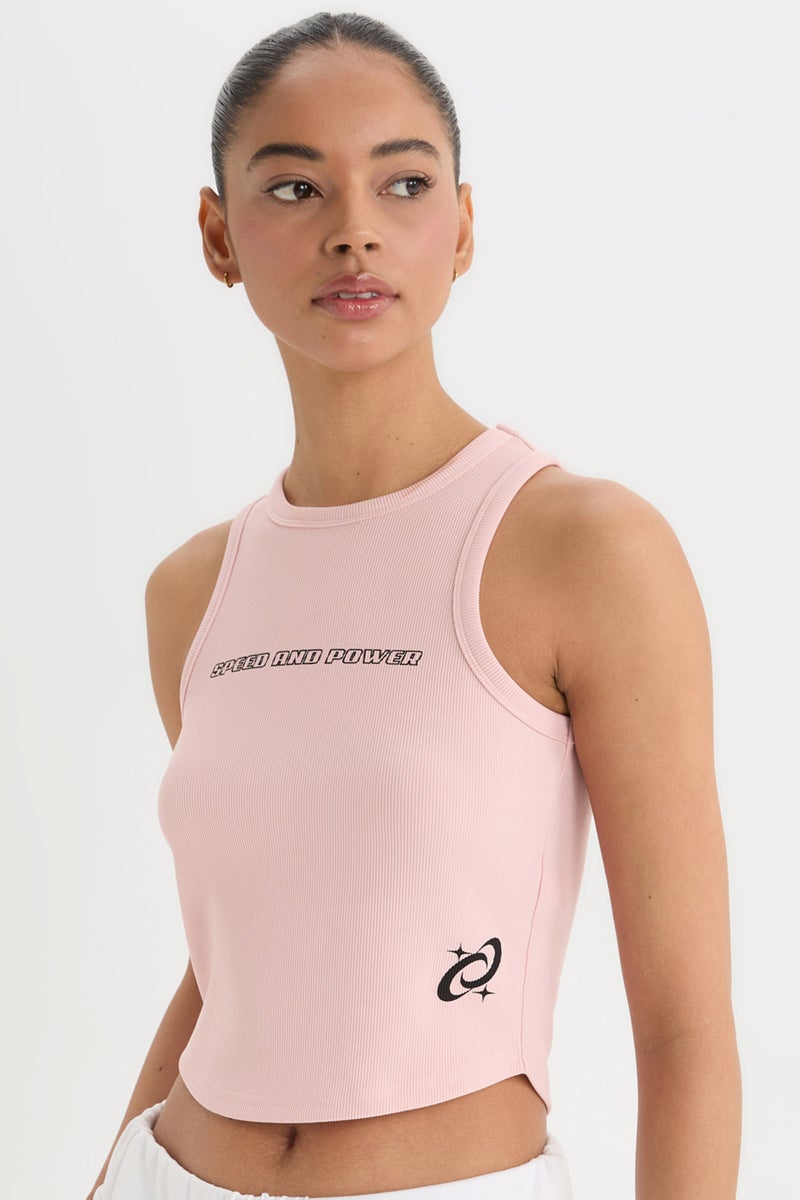 DeFacto Woman DeFactoFit Printed Crew Neck Sports Crop Tank Top  - Image 1