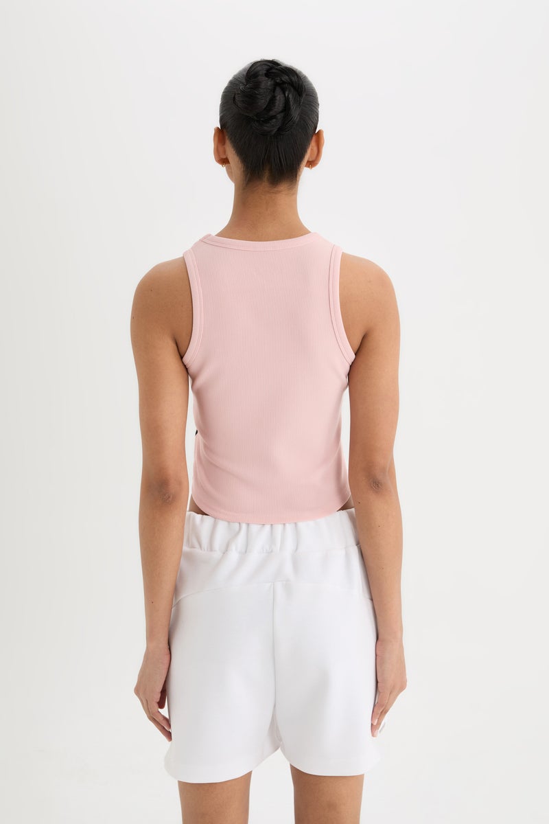 DeFacto Woman DeFactoFit Printed Crew Neck Sports Crop Tank Top  - Image 5