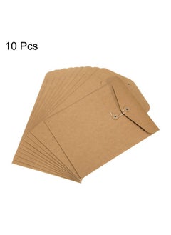 PATIKIL String File Folders 10 Pack A4 Size Document Letter Organizer Holder Filing Envelopes Jacket For Office, Brown  - Image 3
