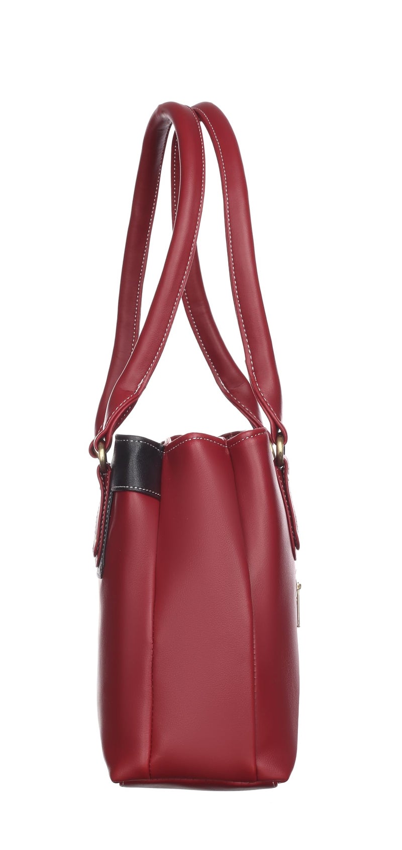 Fostelo Women's Gisele Satchel Tote Handbag for Women | Ladies Purse | Stylish Shoulder Bag | Gift For Women | Maroon||Black - Image 4