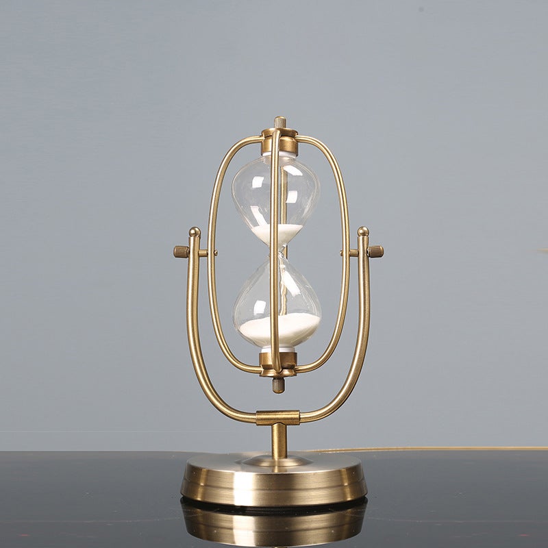 Ornament With A High-End Feel, Creative Hourglass Timer, Quicksand Gift, Glass Globe Hourglass Gift Box - Image 1