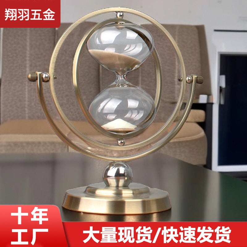 Ornament With A High-End Feel, Creative Hourglass Timer, Quicksand Gift, Glass Globe Hourglass Gift Box - Image 2