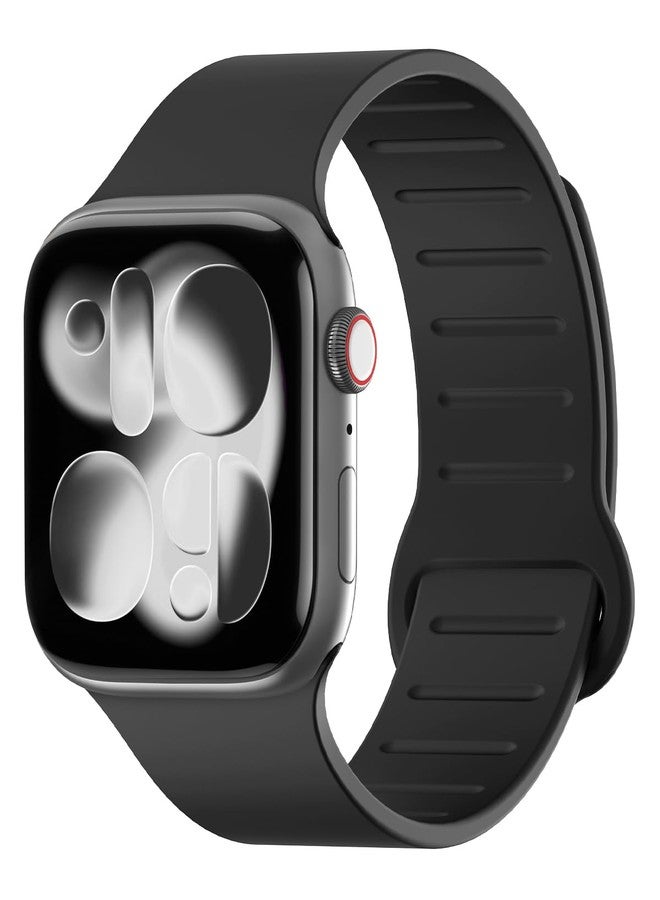 BandSmith Magnetic Silicone Band Compatible with Apple Watch Band 38mm 40mm 41mm 42mm 44mm 45mm 46mm 49mm Women Men, Soft Sport Waterproof Replacement Strap for iWatch Series 11 10 9 8 7 6 5 4 3 2 1 SE Ultra - Image 1