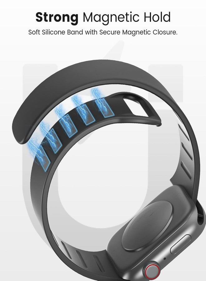 BandSmith Magnetic Silicone Band Compatible with Apple Watch Band 38mm 40mm 41mm 42mm 44mm 45mm 46mm 49mm Women Men, Soft Sport Waterproof Replacement Strap for iWatch Series 11 10 9 8 7 6 5 4 3 2 1 SE Ultra - Image 2