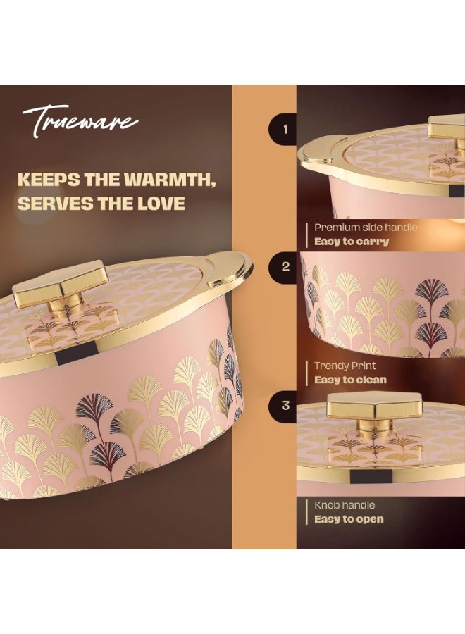 Trueware قدر طهي داخلي من الفولاذ المقاوم للصدأ من ترووير فلورا، سعة 1500 مل، | معزول بمادة البولي يوريثان | خالٍ من مادة BPA | مقاوم للروائح | آمن للاستخدام مع الطعام | سهل التخزين | مثالي لتحضير الشاباتي والروتي وصنع اللبن الرائب | ترموس وير | قدر ساخن، مصقول - Image 3