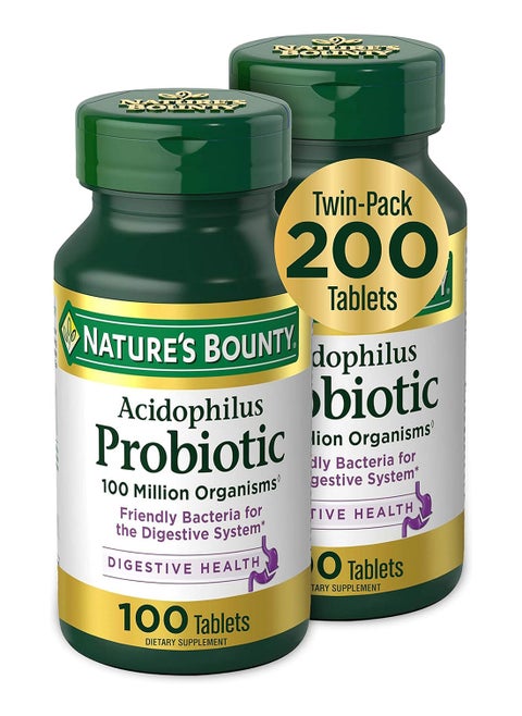 Probiotic Supplement Supports Digestive Health Twin Pack 200 Tablets