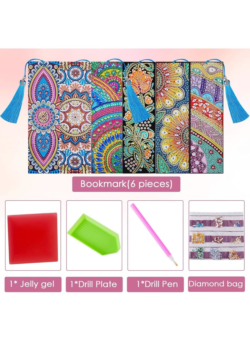 SOLARAE علامات الكتابة الماسية 5D - مجموعة من 6 شرائط جلدية مزينة بالخرز للأنشطة والحرف اليدوية، مثالية للطلاب والمبتدئين، هدية تخرج مثالية - Image 4