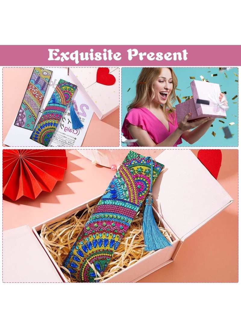 SOLARAE علامات الكتابة الماسية 5D - مجموعة من 6 شرائط جلدية مزينة بالخرز للأنشطة والحرف اليدوية، مثالية للطلاب والمبتدئين، هدية تخرج مثالية - Image 3