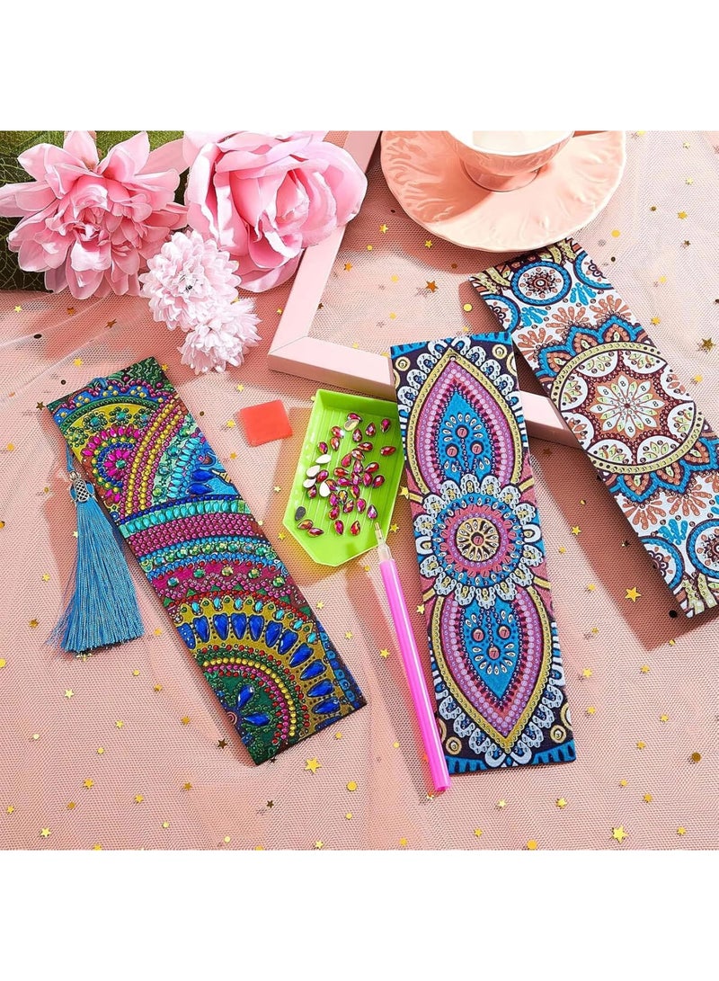 SOLARAE علامات الكتابة الماسية 5D - مجموعة من 6 شرائط جلدية مزينة بالخرز للأنشطة والحرف اليدوية، مثالية للطلاب والمبتدئين، هدية تخرج مثالية - Image 2