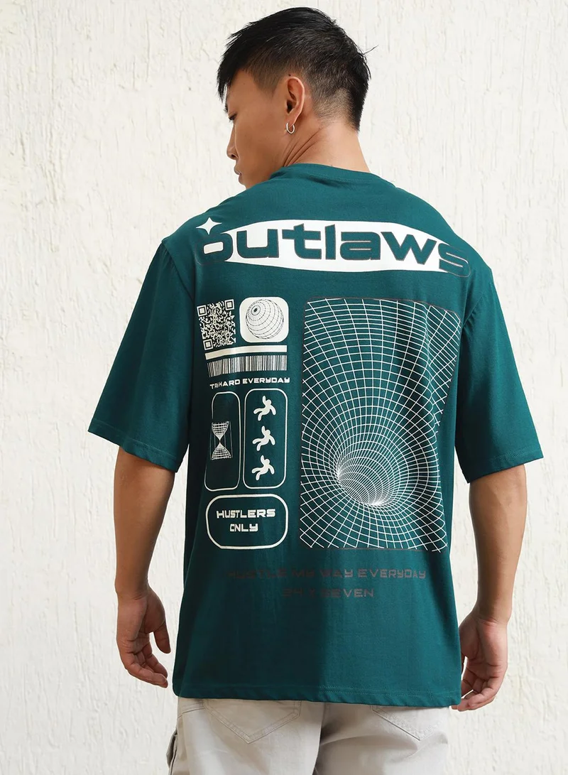 Hubberholme  Teal T-Shirt For Men  | Best Price UAE