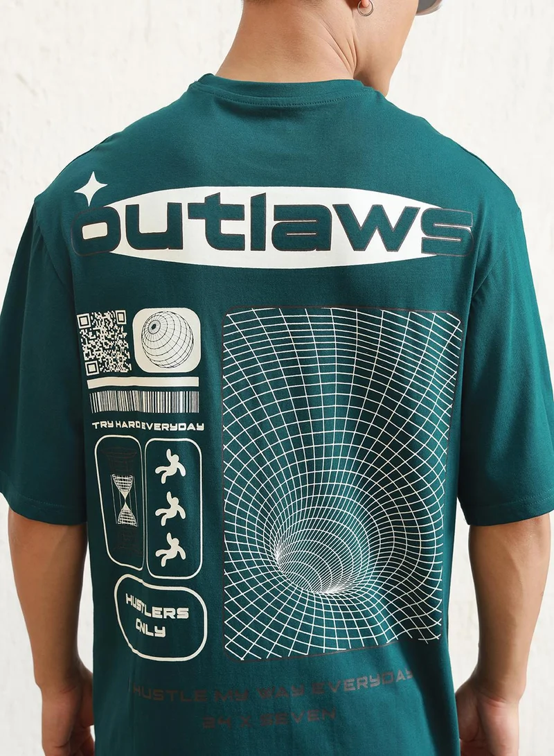 Hubberholme  Teal T-Shirt For Men  | Best Price UAE