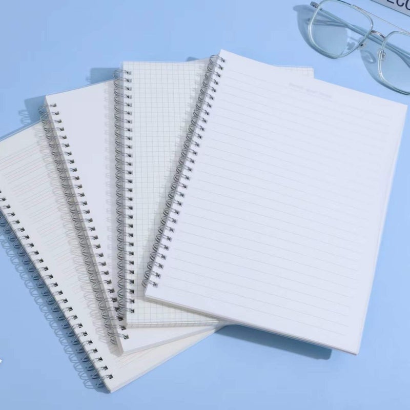Spot Matte Pp Coil B5/A5/A6 Thickened Mini Notebook Horizontal Grid Blank Postage - Image 2
