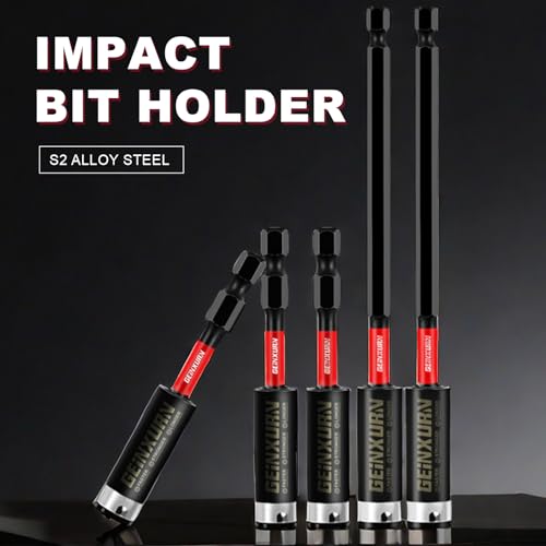 Geinxurn 8PACK Impact Magnetic Screwdriver Bit Holders, Extension Socket Drill Bit Holder S2 Alloy Steel Hex Shank Quick-Change Drill Bit Guide（3inches and 6inches） - Image 5