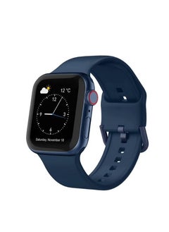 Zaboon RiZOW Sport Band Compatible with Apple Watch Bands Soft Silicone Replacement Strap with Clasp for Apple iWatch Series SE/7/6/5/4/3/2/1 38mm/40mm/41mm, Abyss Blue  - Image 1