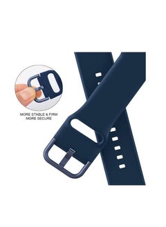 Zaboon RiZOW Sport Band Compatible with Apple Watch Bands Soft Silicone Replacement Strap with Clasp for Apple iWatch Series SE/7/6/5/4/3/2/1 38mm/40mm/41mm, Abyss Blue  - Image 4