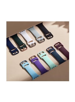 Zaboon RiZOW Sport Band Compatible with Apple Watch Bands Soft Silicone Replacement Strap with Clasp for Apple iWatch Series SE/7/6/5/4/3/2/1 38mm/40mm/41mm, Abyss Blue  - Image 3