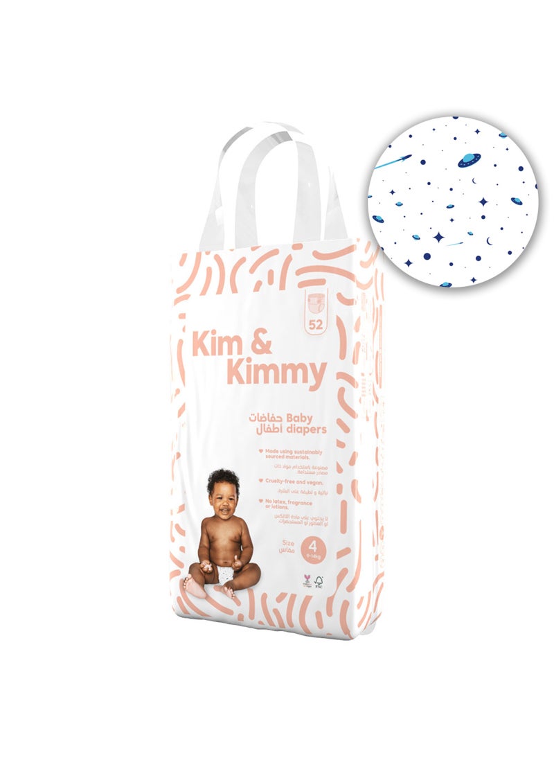 Kim & Kimmy Baby Size 4 Diaper 9 To 14Kg 52 Diapers - Image 5