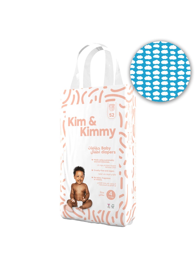 Kim & Kimmy Baby Size 4 Diaper 9 To 14Kg 52 Diapers - Image 4