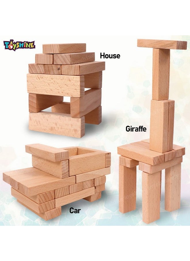 Toyshine Toyshine Wooden 54 Wooden Building Block, Party Game, Tumbling Tower Game for Kids and Adults  - Image 3