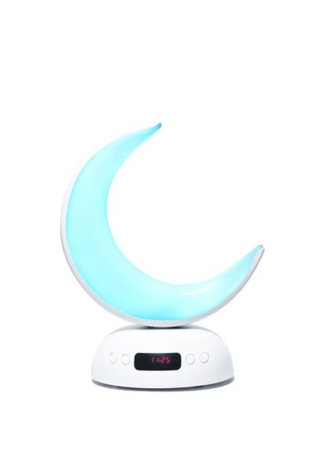 Arabic Quran Speaker LED Moon Light Colorful Lamp Azan Alarm Clock - Image 1