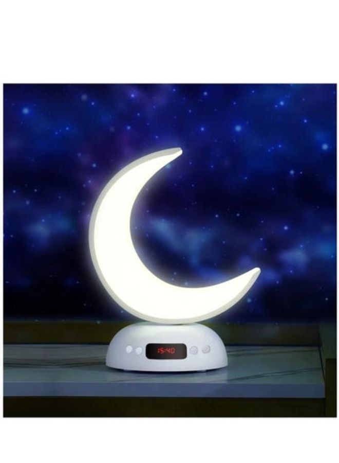 Arabic Quran Speaker LED Moon Light Colorful Lamp Azan Alarm Clock - Image 2