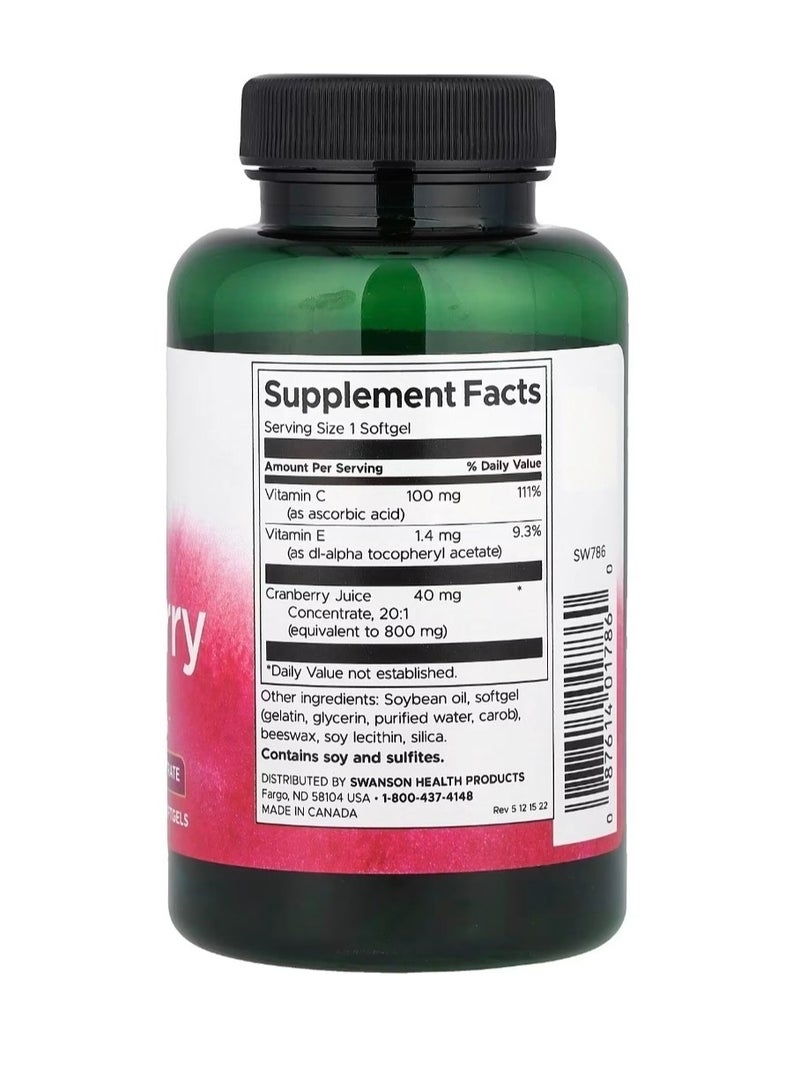SWANSON Cranberry 180 Softgels - Image 2