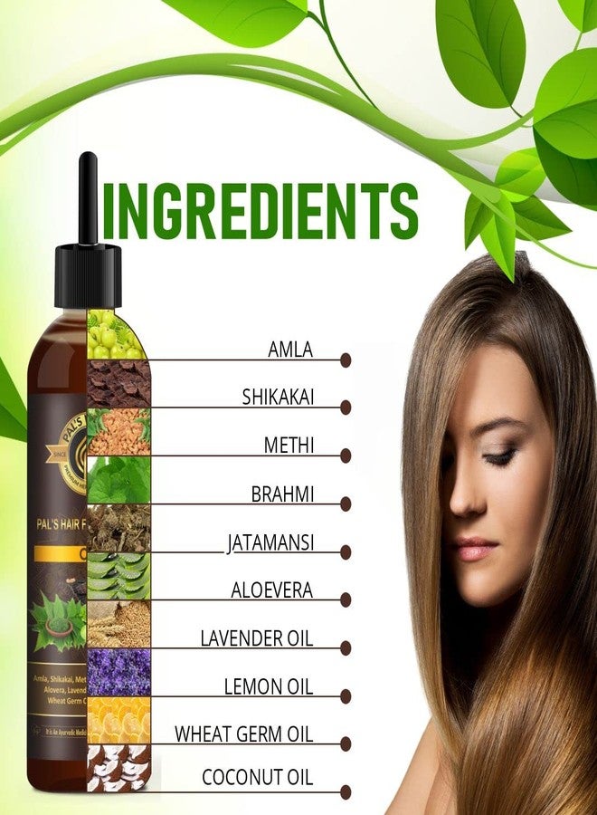 Pal's World Hair Oil, Hair Fall Oil, Ayurvedic Hair Oil Enriched With Amla, Shikakai & Aloevera For Women Men (120 ml) Pack of 2 - Image 3