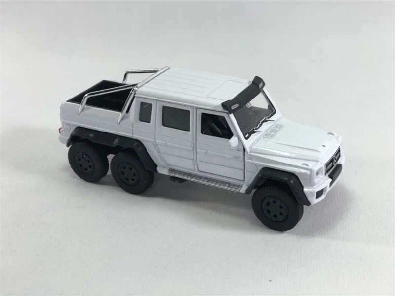 Toprock Store 1:36 Mercedes G63 Amg 6x6 White Metal Model CAR*2021