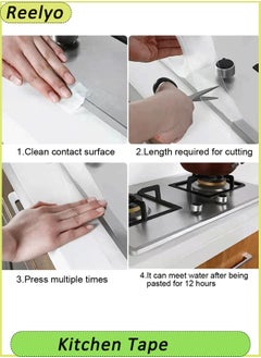 Reelyo 3CM*3M Caulk Tape Clear  Waterproof, Self Adhesive, Anti-Grease, PMMA Sealing Caulking Strip for Kitchen Sink Bathtub Bathroom Shower Toilet  - Image 4