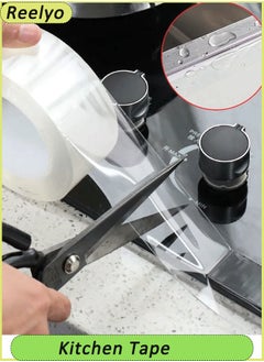Reelyo 3CM*3M Caulk Tape Clear  Waterproof, Self Adhesive, Anti-Grease, PMMA Sealing Caulking Strip for Kitchen Sink Bathtub Bathroom Shower Toilet  - Image 1