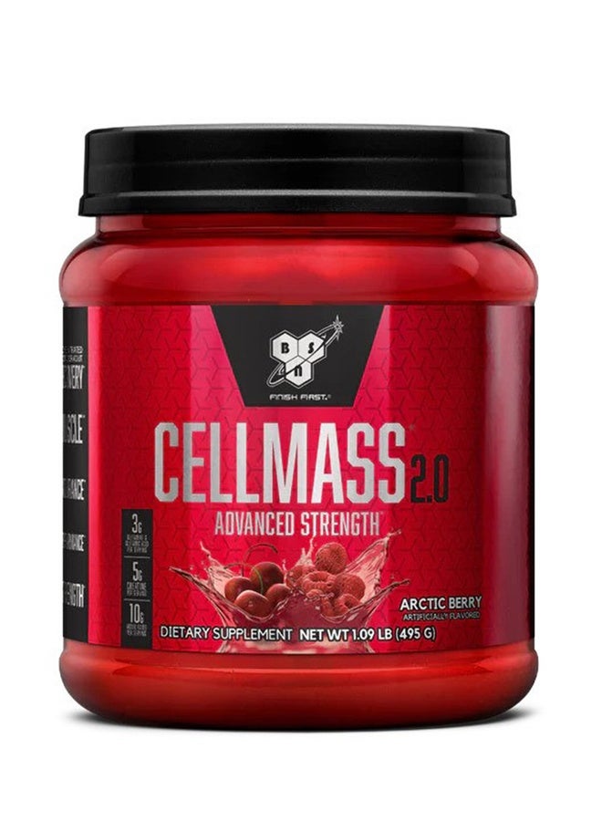 BSN Cellmass 2.0®، تركيبة متطورة لتعزيز القوة، نكهة التوت القطبي (Arctic Berry)، 1.09 رطل (495 جم)