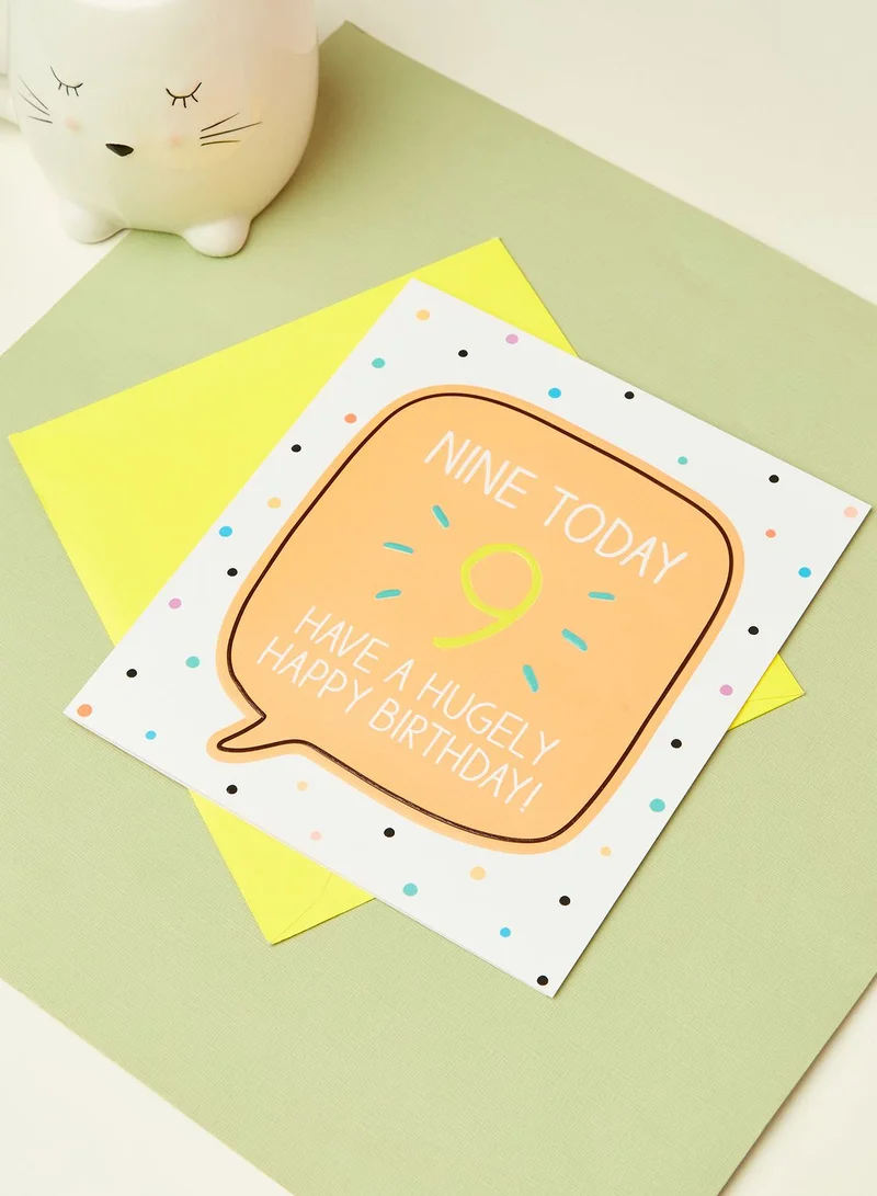 Pigment 9 Hugely Happy Birthday Card