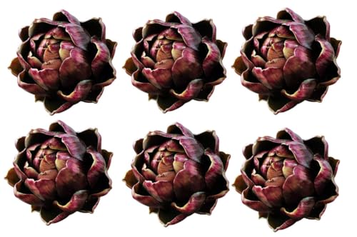 WESAPPINC Large Artificial Artichoke Fake Vegetables and Fruits for Kitchen Home Table Wedding Decorations (Wine Red) - Image 1