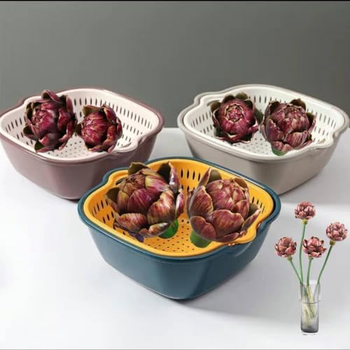 WESAPPINC Large Artificial Artichoke Fake Vegetables and Fruits for Kitchen Home Table Wedding Decorations (Wine Red) - Image 4