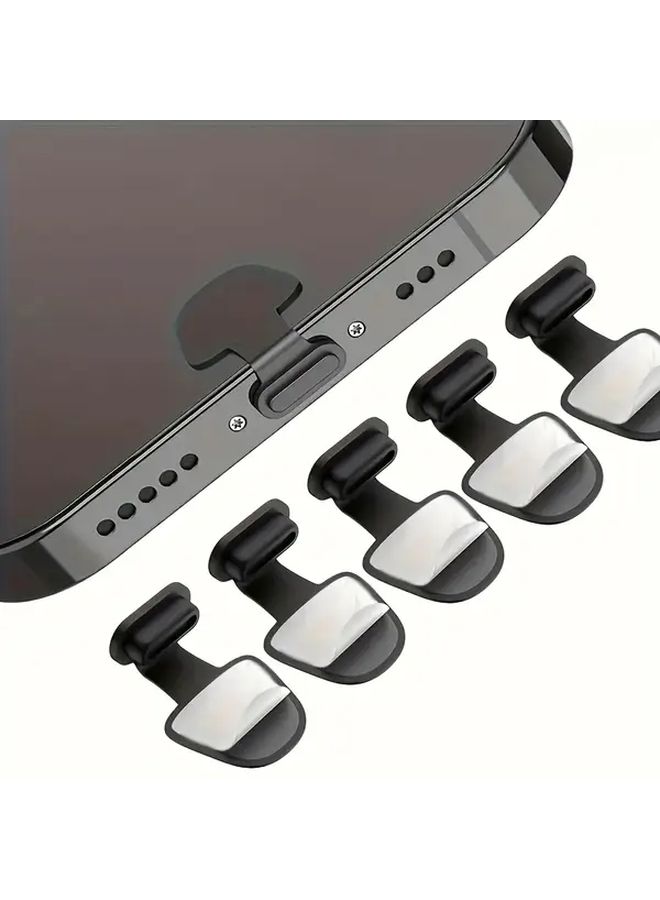 4pcs Silicone Type C Dust Covers Black Soft Durable USB C Plug for Phone Tablet Laptop - Image 2