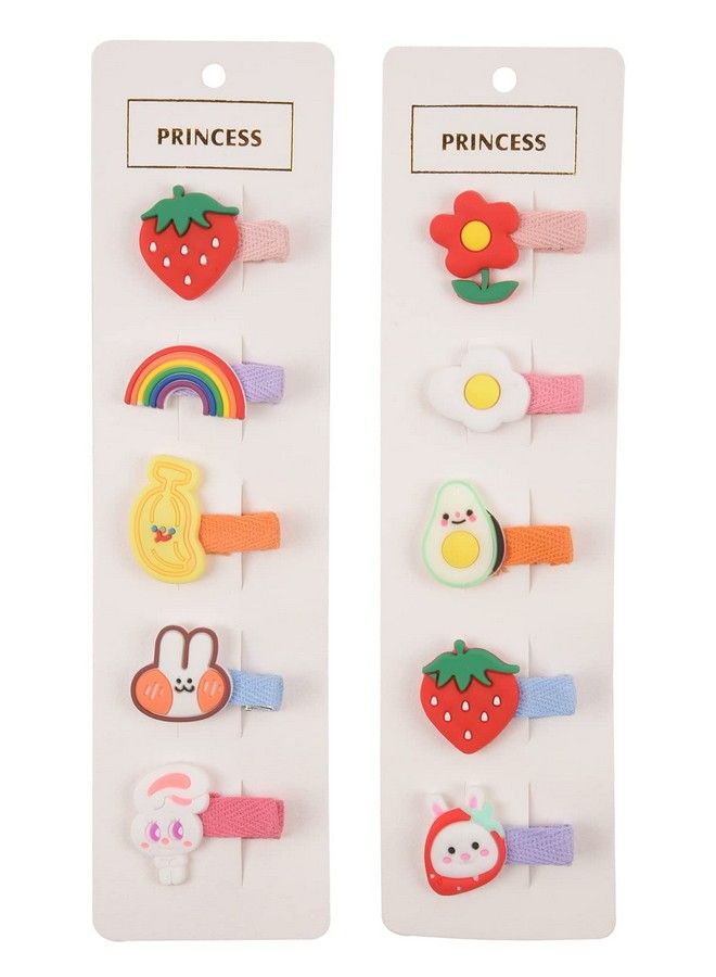 Yellow Bee Set Of 10 Random Shape Hair Clip For Girls Multi One Size - Image 2