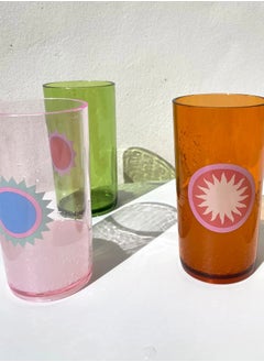 SUNNY LIFE Set of 4 Poolside Tall Plastic Tumbler Rio Sun  - Image 1