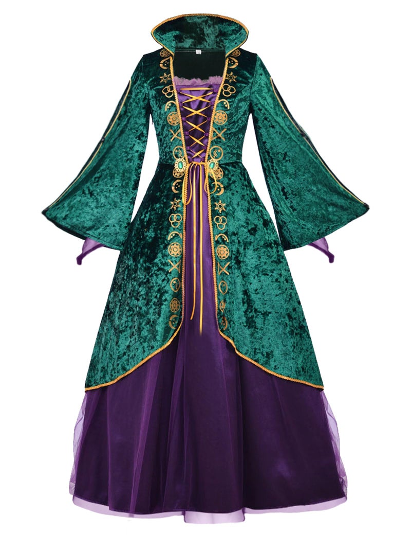 CICOCI Adult Witch Deluxe Velvet Costumes For Women Plus Size Teeth Cosplay Outfits Halloween Costume Women - Image 3