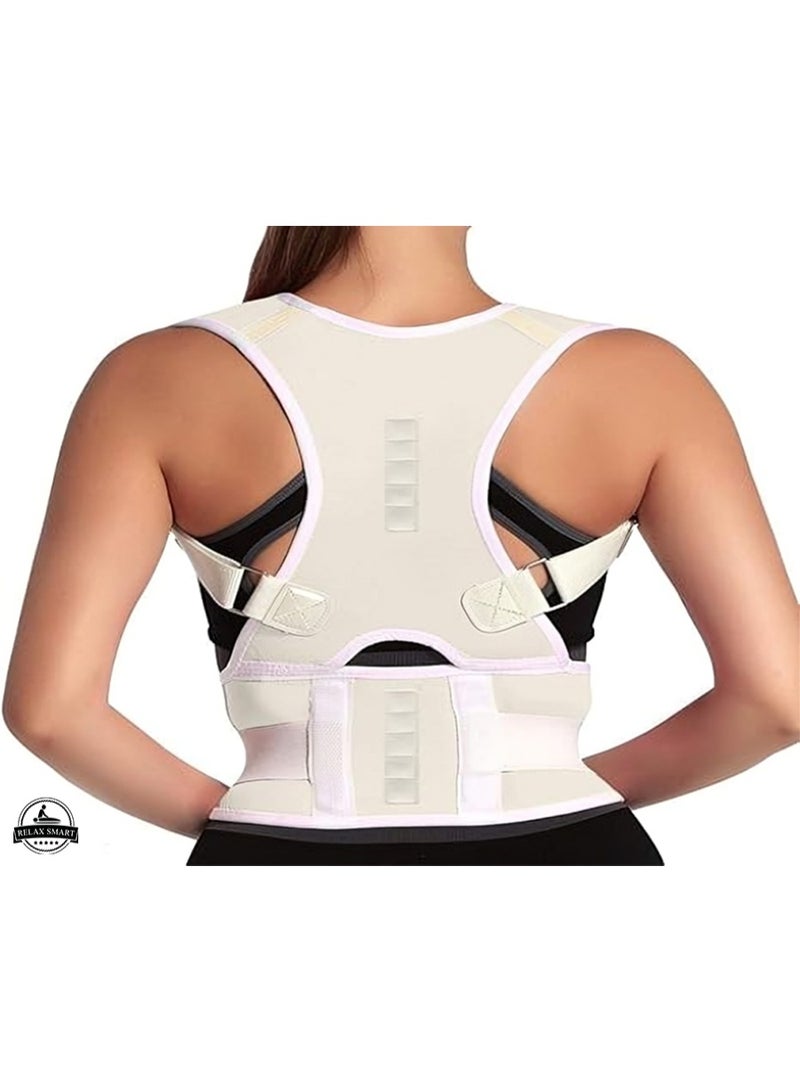 Relax Smart Medical Back Support Corset – Posture Corrector Brace to Align the Spine, Relieve Pain, and Support the Back and Shoulders, Adjustable Orthopedic Design (Size L) - Image 1