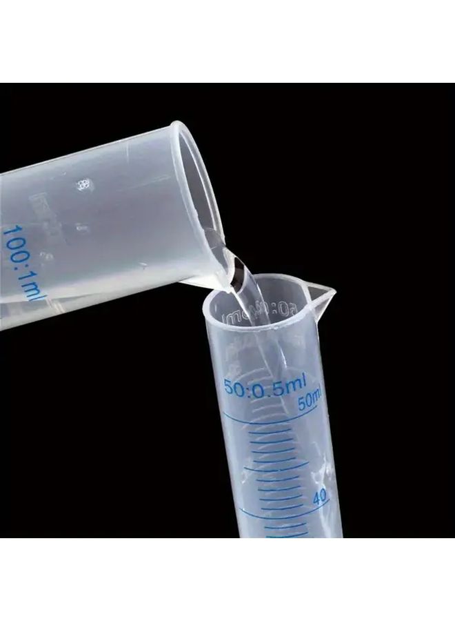 4pcs Clear Plastic Measuring Cylinders Set Lab Science Equipment - Image 5