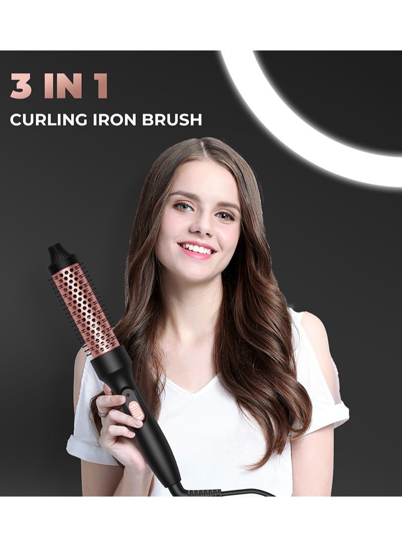 BESTIS New Model 32mm Thermal Brush, 210℃ Heated Round Brush, Ionic Curling Iron Brush, Volumizing Brush Ceramic Tourmaline Curling Iron Dual Voltage 110v-220v for Travel Quick Fast Heating - Black - Image 4