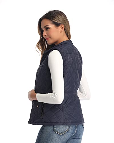 LONGKING Women's Vest - Stand Collar Lightweight Zip Quilted Vest for Women - Image 3