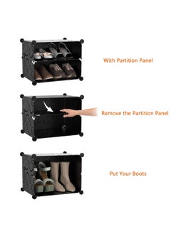 HOMIDEC HOMIDEC Shoe Rack Organizer, 6 Tier Storage Cabinet 24 Pair Plastic Shoe Shelves for Closet Hallway Bedroom Entryway  - Image 4